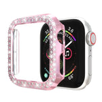 Ốp bảo vệ PC đính kim cương đôi, Dành cho Apple Watch Series 6 / 5 / 4 / SE 2025 / 2023 / 2022 44mm, Dành cho Apple Watch Series 3 & 2 & 1 38mm