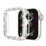 Ốp bảo vệ PC đính kim cương đôi, Dành cho Apple Watch Series 6 / 5 / 4 / SE 2025 / 2023 / 2022 44mm, Dành cho Apple Watch Series 3 & 2 & 1 38mm