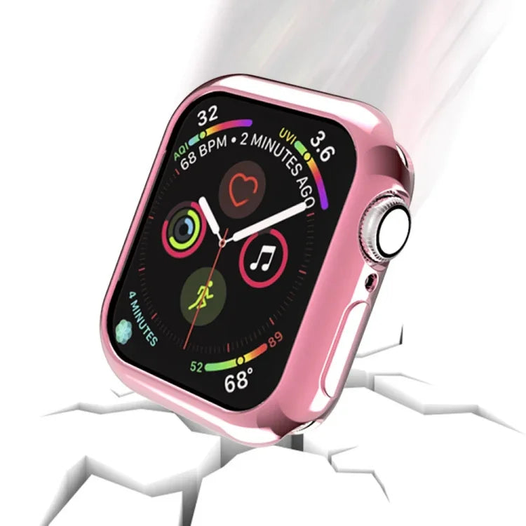 Ốp bảo vệ TPU mạ kim loại lỗ tròn rỗng, Dành cho Apple Watch Series 6 / 5 / 4 / SE 2025 / 2023 / 2022 40mm, Dành cho Apple Watch Series 3 & 2 & 1 42mm