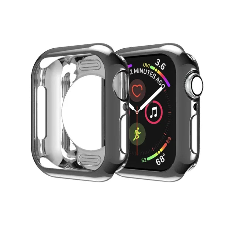 Ốp bảo vệ TPU mạ kim loại lỗ tròn rỗng, Dành cho Apple Watch Series 6 / 5 / 4 / SE 2025 / 2023 / 2022 40mm, Dành cho Apple Watch Series 3 & 2 & 1 42mm