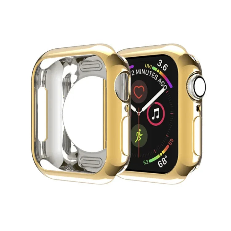 Ốp bảo vệ TPU mạ kim loại lỗ tròn rỗng, Dành cho Apple Watch Series 6 / 5 / 4 / SE 2025 / 2023 / 2022 40mm, Dành cho Apple Watch Series 3 & 2 & 1 42mm