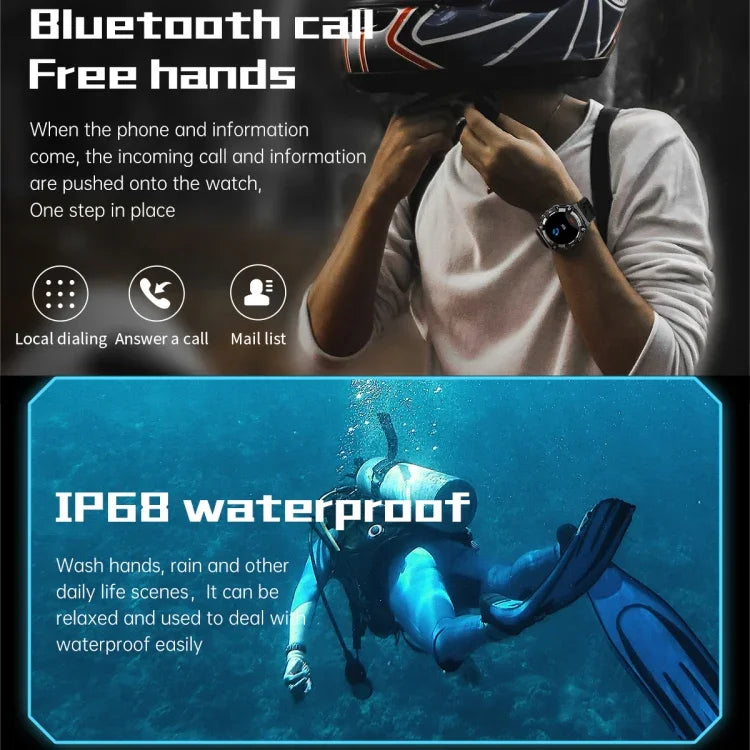 Đồng hồ thông minh PG666 màn hình TFT 1.39 inch, gọi Bluetooth, hỗ trợ theo dõi nhịp tim / huyết áp