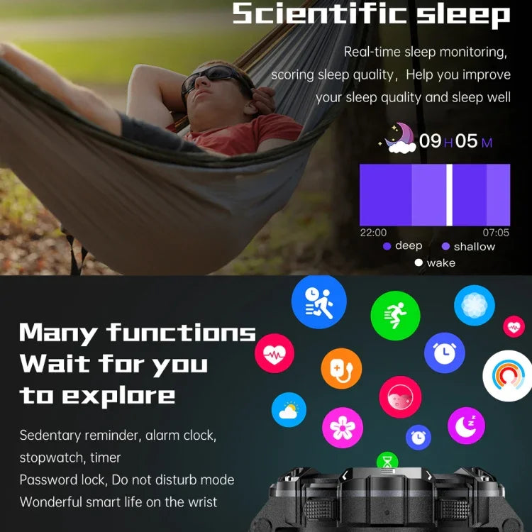 Đồng hồ thông minh PG666 màn hình TFT 1.39 inch, gọi Bluetooth, hỗ trợ theo dõi nhịp tim / huyết áp