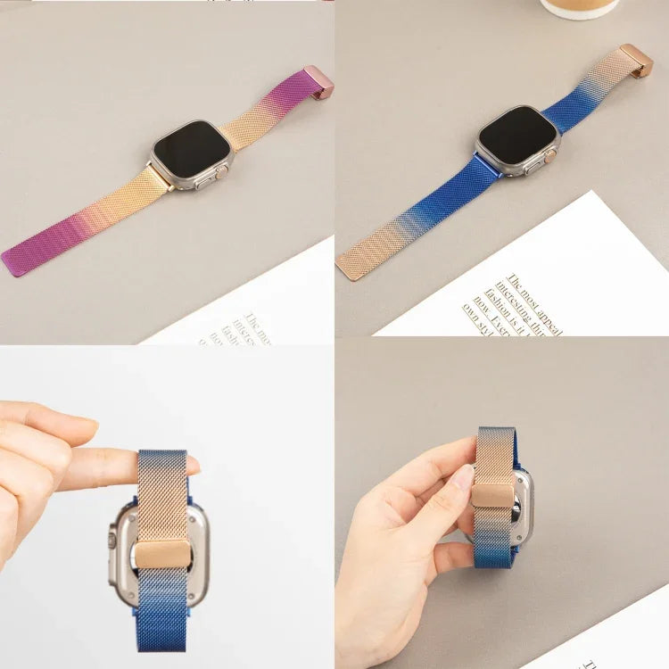 Dây đồng hồ kim loại khóa gập Milan, Dành cho Apple Watch Series 8&7 45mm, Dành cho Apple Watch Series 8&7 41mm