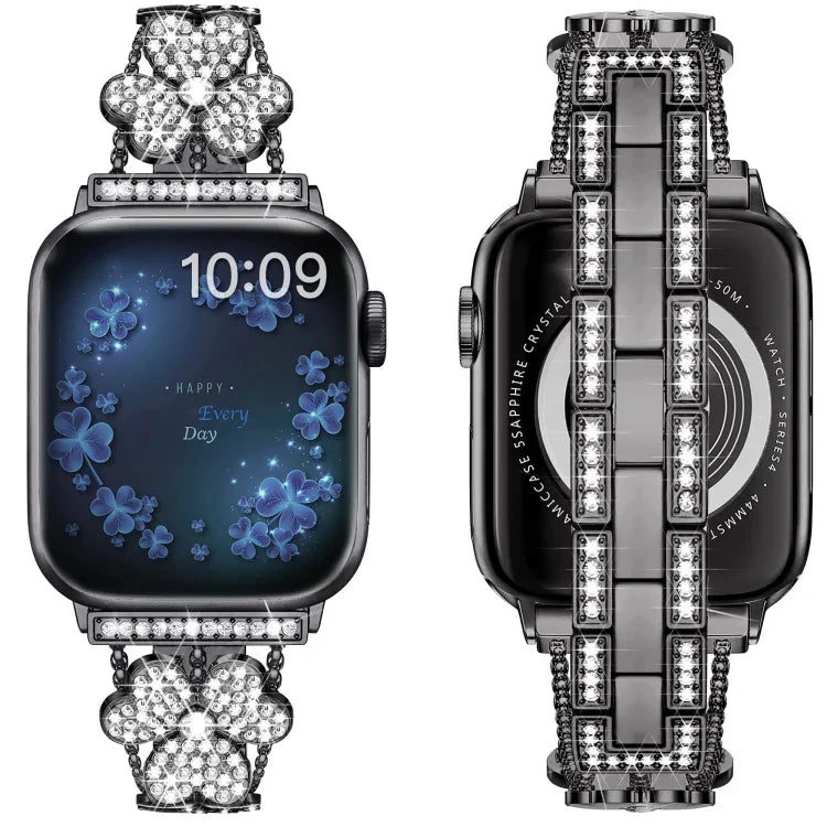 Dây đồng hồ kim cương cỏ ba lá, Dành cho Apple Watch Series 8&7 45mm, Dành cho Apple Watch Series 8&7 41mm