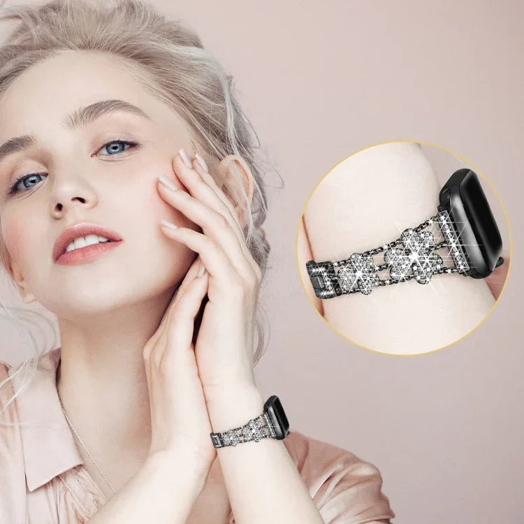 Dây đồng hồ kim cương cỏ ba lá, Dành cho Apple Watch Series 8&7 45mm, Dành cho Apple Watch Series 8&7 41mm