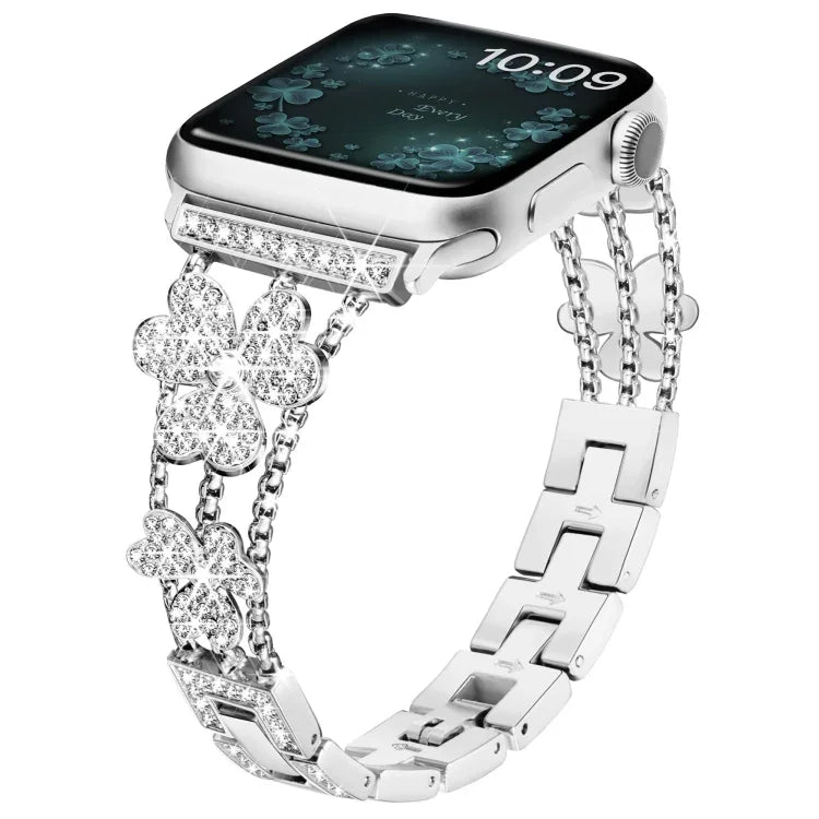 Dây đồng hồ kim cương cỏ ba lá, Dành cho Apple Watch Series 8&7 45mm, Dành cho Apple Watch Series 8&7 41mm
