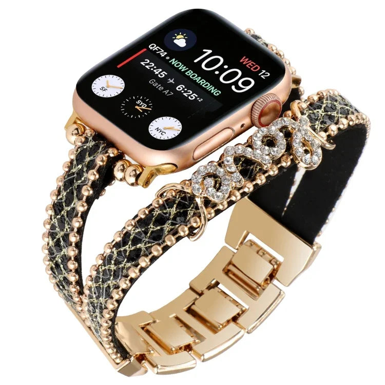 Dây đồng hồ dây da LOVE, Dành cho Apple Watch Series 8&7 45mm, Dành cho Apple Watch Series 8&7 41mm