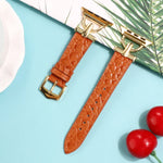 Dây đồng hồ da thật cá sấu khóa D, Dành cho Apple Watch Series 8&7 45mm, Dành cho Apple Watch Series 8&7 41mm