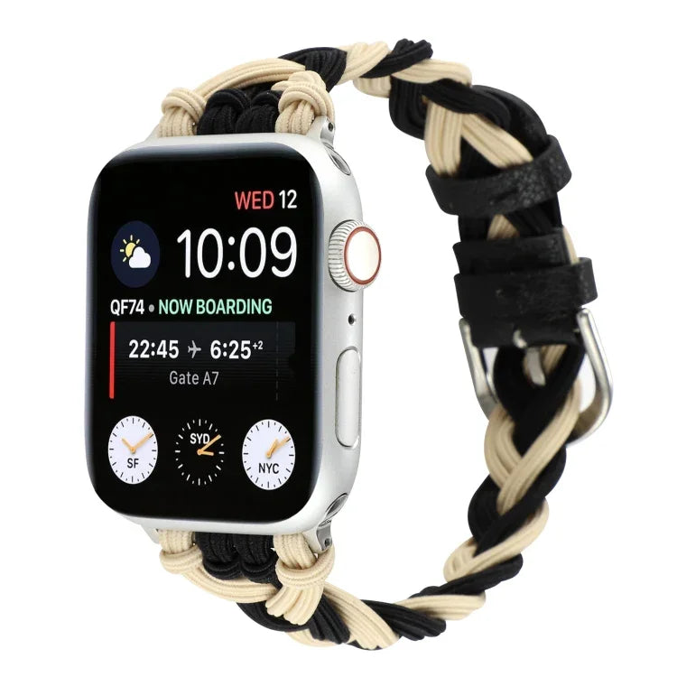 Dây đồng hồ nylon đàn hồi đơn bện, Dành cho Apple Watch Series 8&7 45mm, Dành cho Apple Watch Series 8&7 41mm