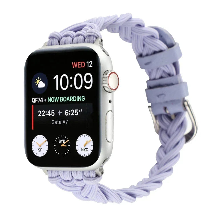 Dây đồng hồ nylon đàn hồi đơn bện, Dành cho Apple Watch Series 8&7 45mm, Dành cho Apple Watch Series 8&7 41mm