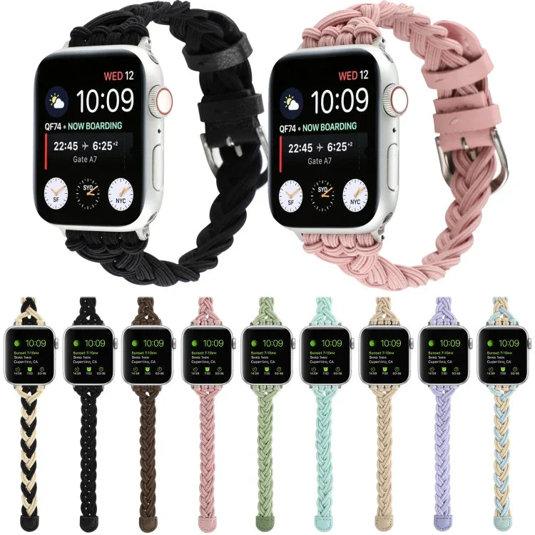 Dây đồng hồ nylon đàn hồi đơn bện, Dành cho Apple Watch Series 8&7 45mm, Dành cho Apple Watch Series 8&7 41mm