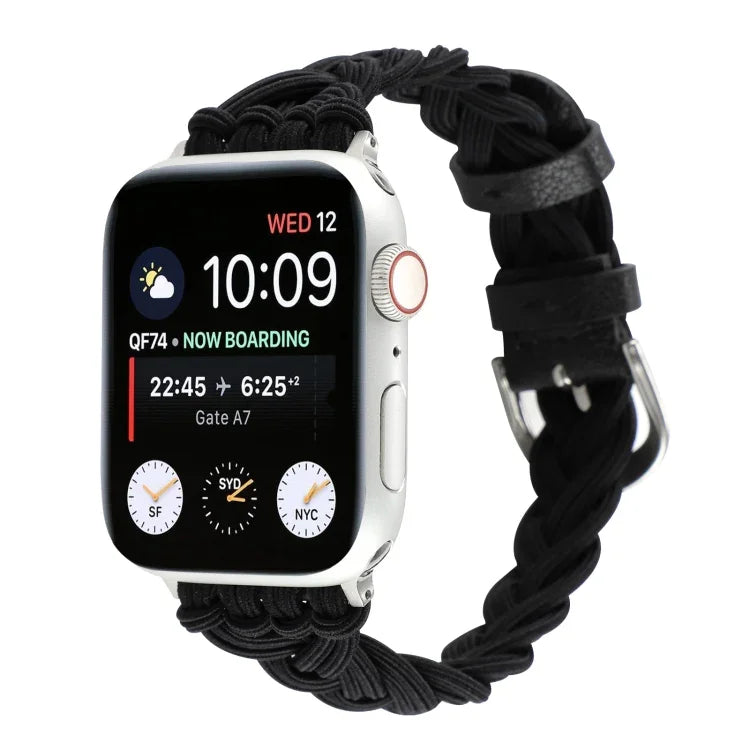 Dây đồng hồ nylon đàn hồi đơn bện, Dành cho Apple Watch Series 8&7 45mm, Dành cho Apple Watch Series 8&7 41mm