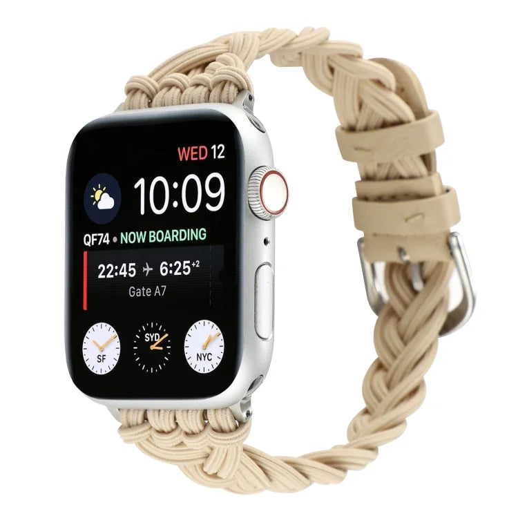 Dây đồng hồ nylon đàn hồi đơn bện, Dành cho Apple Watch Series 8&7 45mm, Dành cho Apple Watch Series 8&7 41mm