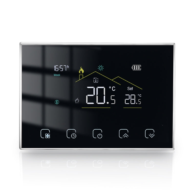BHT-8000RF-VA-GBCW Bộ điều nhiệt màn hình LED thông minh không dây có WiFi, Thông số kỹ thuật: Điện / Sưởi nồi hơi, Sưởi điện, Sưởi nồi hơi điện, Sưởi nồi hơi, Sưởi nước, Sưởi thủy điện, Sưởi nồi hơi nước