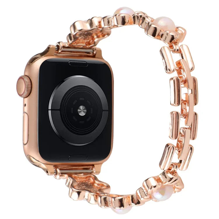 Dây đồng hồ kim loại vòng tay hoa, Dành cho Apple Watch Series 8&7 45mm, Dành cho Apple Watch Series 8&7 41mm