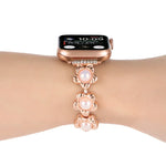 Dây đồng hồ kim loại vòng tay hoa, Dành cho Apple Watch Series 8&7 45mm, Dành cho Apple Watch Series 8&7 41mm