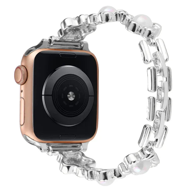 Dây đồng hồ kim loại vòng tay hoa, Dành cho Apple Watch Series 8&7 45mm, Dành cho Apple Watch Series 8&7 41mm