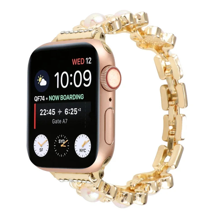 Dây đồng hồ kim loại vòng tay hoa, Dành cho Apple Watch Series 8&7 45mm, Dành cho Apple Watch Series 8&7 41mm