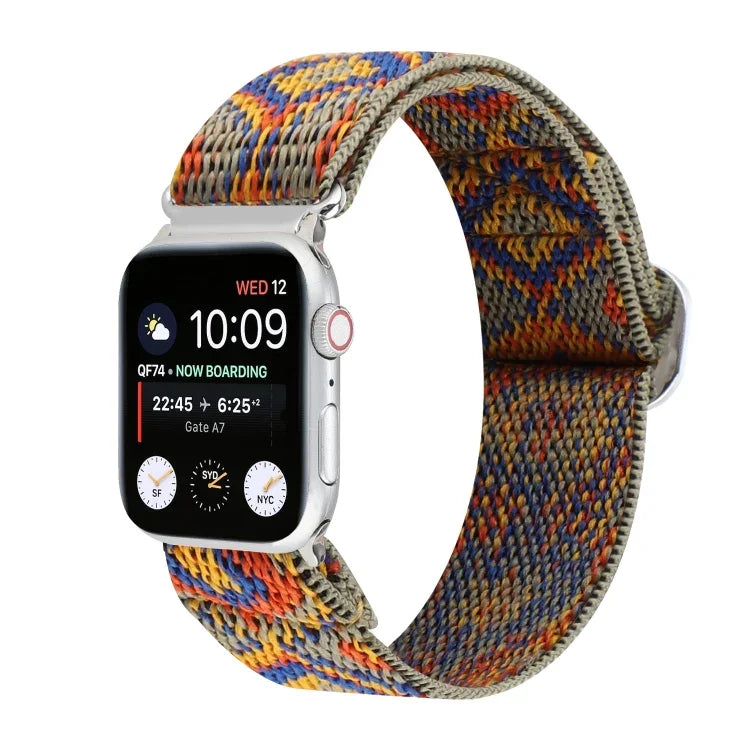 Dây đồng hồ Nylon co giãn khóa cài, Dành cho Apple Watch Series 8&7 45mm, Dành cho Apple Watch Series 8&7 41mm