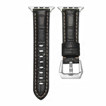 Dây đồng hồ da thật khóa bạc, Dành cho Apple Watch Series 8&7 45mm, Dành cho Apple Watch Series 8&7 41mm
