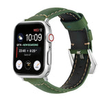 Dây đồng hồ da thật khóa bạc, Dành cho Apple Watch Series 8&7 45mm, Dành cho Apple Watch Series 8&7 41mm