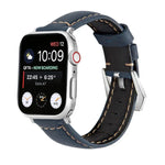 Dây đồng hồ da thật khóa bạc, Dành cho Apple Watch Series 8&7 45mm, Dành cho Apple Watch Series 8&7 41mm