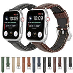 Dây đồng hồ da thật khóa bạc, Dành cho Apple Watch Series 8&7 45mm, Dành cho Apple Watch Series 8&7 41mm