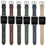 Dây đồng hồ da thật khóa bạc, Dành cho Apple Watch Series 8&7 45mm, Dành cho Apple Watch Series 8&7 41mm