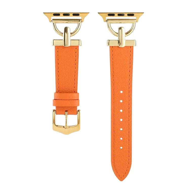 Dây đồng hồ da thật trơn khóa D, Dành cho Apple Watch Series 8&7 45mm, Dành cho Apple Watch Series 8&7 41mm