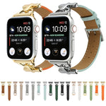 Dây đồng hồ da thật trơn khóa D, Dành cho Apple Watch Series 8&7 45mm, Dành cho Apple Watch Series 8&7 41mm