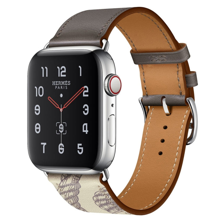 Dây đồng hồ da họa tiết in lụa, dành cho Apple Watch Series 7 41mm / 6 & SE & 5 & 4 40mm / 3 & 2 & 1 38mm, Apple Watch Series 8&7 41mm / SE 2&6&SE&5&4 40mm / 3&2&1 38mm