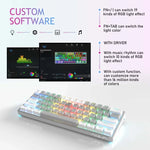 Bàn phím cơ có dây AULA F3261 Type-C 61 phím có thể thay nóng RGB