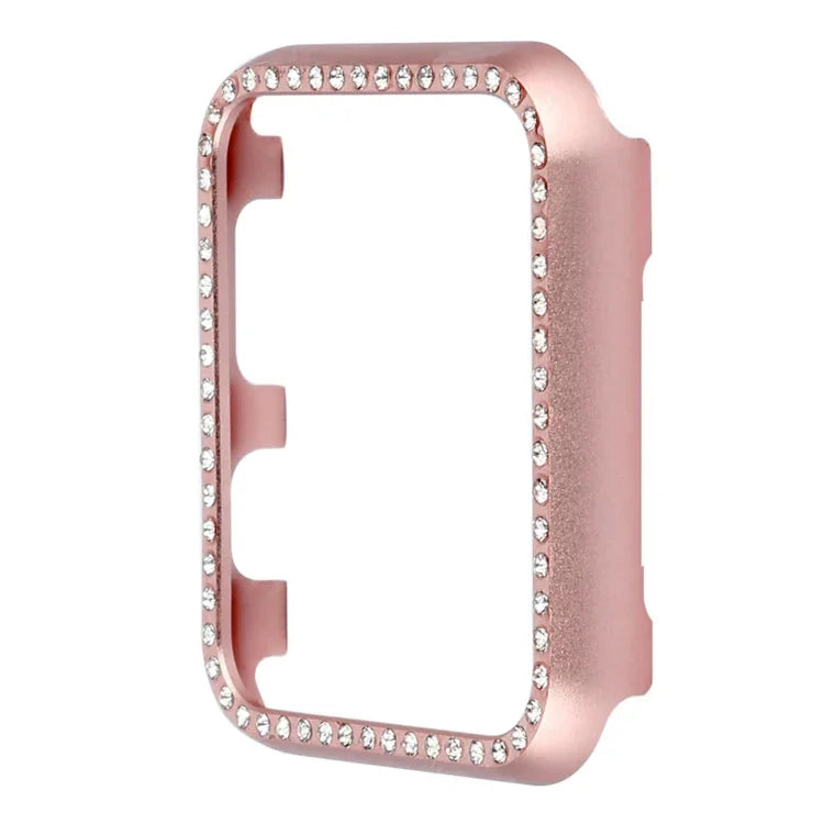 Ốp bảo vệ đồng hồ hợp kim nhôm kim cương, Dành cho Apple Watch Series 9 / 8 / 7 45mm, Dành cho Apple Watch Series SE 2025&SE 2&6&SE&5&4 44mm, Dành cho Apple Watch Series 3&2&1 42mm, Dành cho Apple Watch Series 9 / 8 / 7 41mm