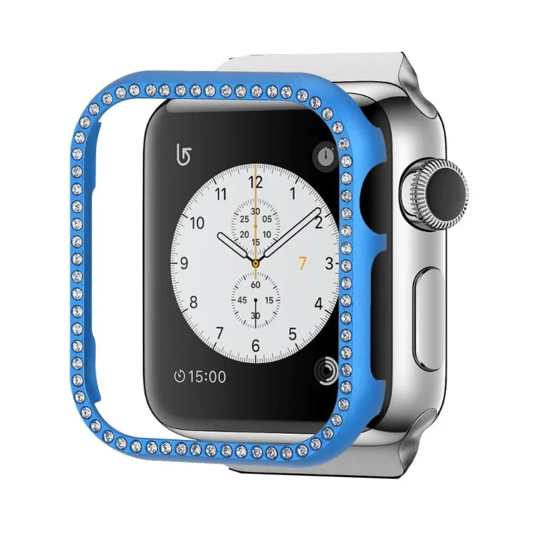 Ốp bảo vệ đồng hồ hợp kim nhôm kim cương, Dành cho Apple Watch Series 9 / 8 / 7 45mm, Dành cho Apple Watch Series SE 2025&SE 2&6&SE&5&4 44mm, Dành cho Apple Watch Series 3&2&1 42mm, Dành cho Apple Watch Series 9 / 8 / 7 41mm