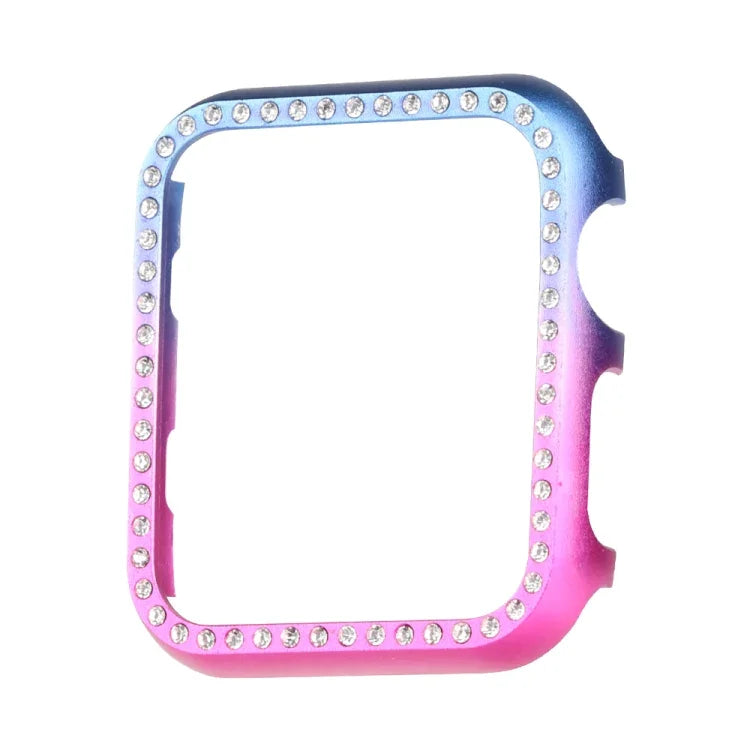 Ốp bảo vệ đồng hồ hợp kim nhôm kim cương, Dành cho Apple Watch Series 9 / 8 / 7 45mm, Dành cho Apple Watch Series SE 2025&SE 2&6&SE&5&4 44mm, Dành cho Apple Watch Series 3&2&1 42mm, Dành cho Apple Watch Series 9 / 8 / 7 41mm