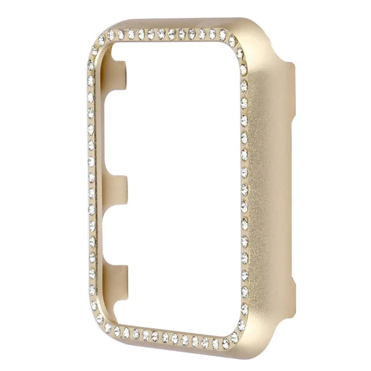 Ốp bảo vệ đồng hồ hợp kim nhôm kim cương, Dành cho Apple Watch Series 9 / 8 / 7 45mm, Dành cho Apple Watch Series SE 2025&SE 2&6&SE&5&4 44mm, Dành cho Apple Watch Series 3&2&1 42mm, Dành cho Apple Watch Series 9 / 8 / 7 41mm