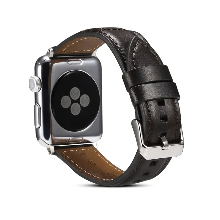 Dây Đồng Hồ Da Thật Sáp Dầu, Dành Cho Apple Watch Ultra 49mm / Series 8&7 45mm / SE 2&6&SE&5&4 44mm / 3&2&1 42mm, Dành Cho Apple Watch Series 8&7 41mm / SE 2&6&SE&5&4 40mm / 3&2&1 38mm