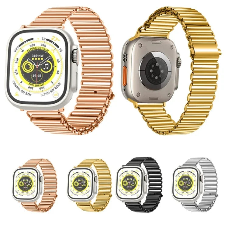 Dây Đồng Hồ Thép Không Gỉ Khóa Xích, Dành Cho Apple Watch Ultra 49mm / Series 8&7 45mm / SE 2&6&SE&5&4 44mm / 3&2&1 42mm, Dành Cho Apple Watch Series 8&7 41mm / SE 2&6&SE&5&4 40mm / 3&2&1 38mm