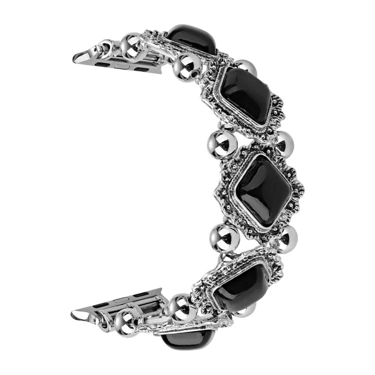 Dây Đồng Hồ Kim Loại Đá Thông Cổ Điển, Dành Cho Apple Watch Ultra 49mm / Series 8&7 45mm / SE 2&6&SE&5&4 44mm / 3&2&1 42mm, Dành Cho Apple Watch Series 8&7 41mm / SE 2&6&SE&5&4 40mm / 3&2&1 38mm
