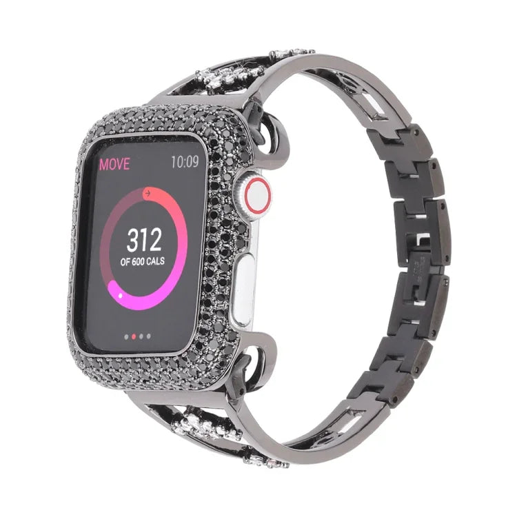 Dây Đồng Hồ Kim Loại Đồng Zircon, Dành Cho Apple Watch Ultra 49mm / Series 8&7 45mm / SE 2&6&SE&5&4 44mm / 3&2&1 42mm, Dành Cho Apple Watch Series 8&7 41mm / SE 2&6&SE&5&4 40mm / 3&2&1 38mm