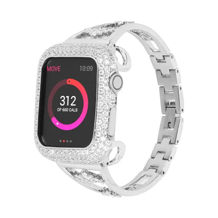 Dây Đồng Hồ Kim Loại Đồng Zircon, Dành Cho Apple Watch Ultra 49mm / Series 8&7 45mm / SE 2&6&SE&5&4 44mm / 3&2&1 42mm, Dành Cho Apple Watch Series 8&7 41mm / SE 2&6&SE&5&4 40mm / 3&2&1 38mm