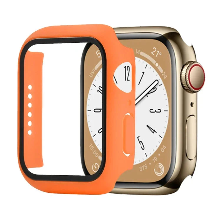 Ốp bảo vệ đồng hồ chống sốc PC+Kính cường lực, dành cho Apple Watch Series 9 / 8 / 7 41mm, dành cho Apple Watch Series 9 / 8 / 7 45mm