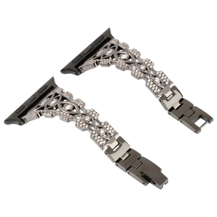 Dây đồng hồ kim loại mắt đồng, dành cho Apple Watch Ultra 49mm / Series 8&7 45mm / SE 2&6&SE&5&4 44mm / 3&2&1 42mm, dành cho Apple Watch Series 8&7 41mm / SE 2&6&SE&5&4 40mm / 3&2&1 38mm