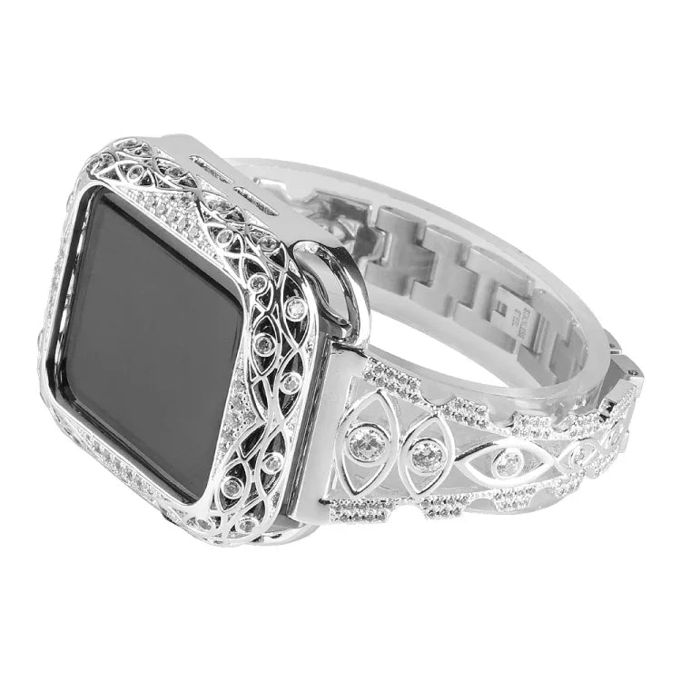Dây đồng hồ kim loại mắt đồng, dành cho Apple Watch Ultra 49mm / Series 8&7 45mm / SE 2&6&SE&5&4 44mm / 3&2&1 42mm, dành cho Apple Watch Series 8&7 41mm / SE 2&6&SE&5&4 40mm / 3&2&1 38mm