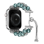 Double Row Beads Telescopic Chain Watch Band, For Apple Watch Ultra 49mm / Series 8&7 45mm / SE 2&6&SE&5&4 44mm / 3&2&1 42mm, For Apple Watch Series 8&7 41mm / SE 2&6&SE&5&4 40mm / 3&2&1 38mm