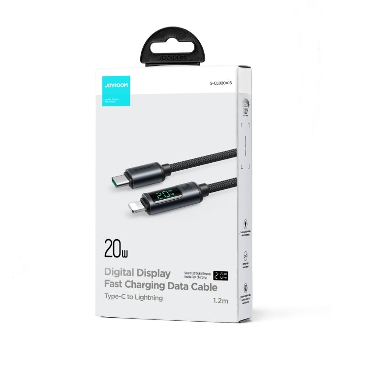 JOYROOM S-CL020A16 Cáp dữ liệu sạc nhanh 20W USB-C / Type-C sang 8 Pin có màn hình kỹ thuật số, Type-C sang 8 Pin