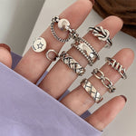 Nhẫn kết hợp phong cách mát mẻ bạc sterling S925 cho nữ, J286, J781, J759, J797, J758, J242, J1109, J1071, J1096, J1110, J789, J1717, J1740, J224, J449, J341, J443, J1644, J005, J282, J623, J1658, J406, J1454, J815