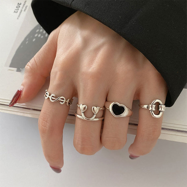 Nhẫn kết hợp phong cách mát mẻ bạc sterling S925 cho nữ, J286, J781, J759, J797, J758, J242, J1109, J1071, J1096, J1110, J789, J1717, J1740, J224, J449, J341, J443, J1644, J005, J282, J623, J1658, J406, J1454, J815
