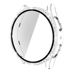 Vỏ đồng hồ PC kim cương hàng đơn + kính cường lực, dành cho Samsung Galaxy Watch5 44mm